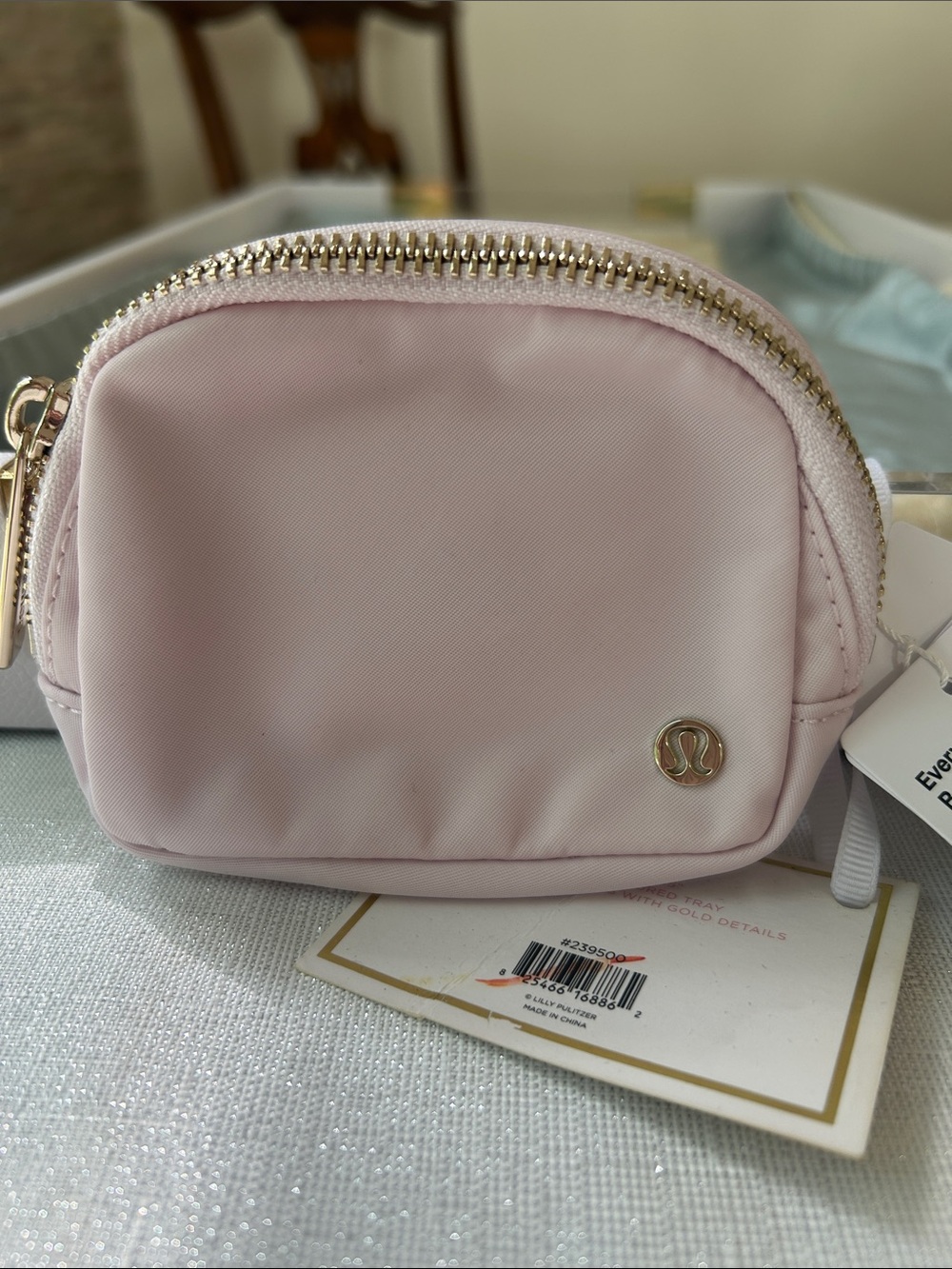 lululemon athletica Pink Mini Zip Pouch - Soft Blush Nano everywhere belt bag